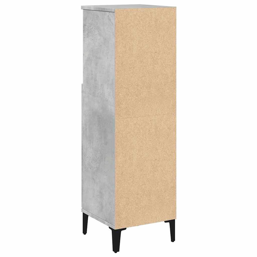 8721158443595_g_en_hd_5 vidaXL Bathroom Cabinet Concrete Grey 30x30x100 cm Engineered Wood - Image 8