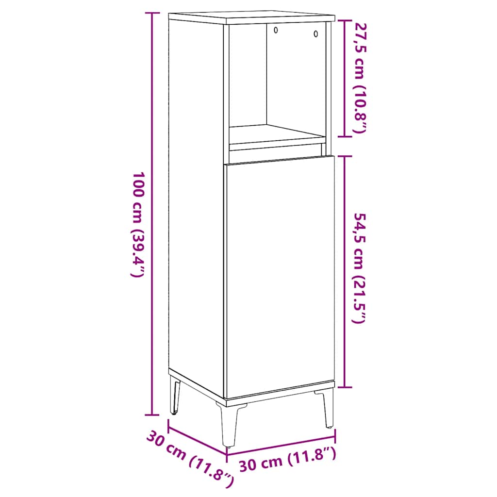 8721158443595_g_en_hd_9 vidaXL Bathroom Cabinet Concrete Grey 30x30x100 cm Engineered Wood - Image 12