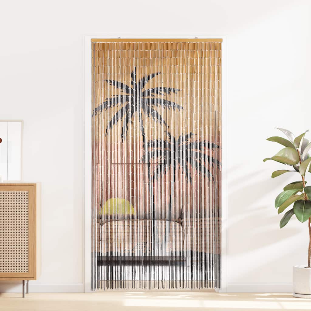 8721158447319_g_en_hd_1 vidaXL Insect Door Curtain Palm Tree Print 100x220 cm Bamboo - Image 2