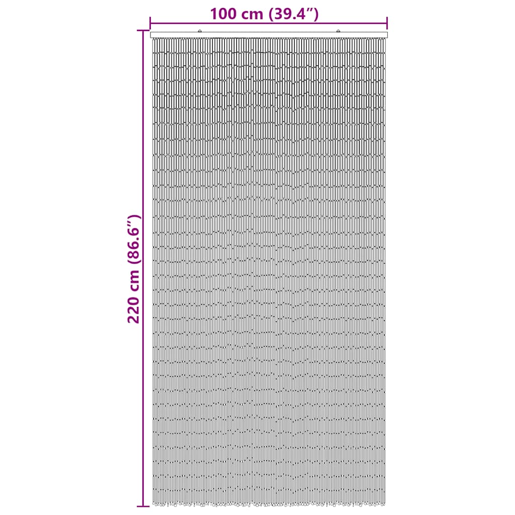 8721158447357_g_en_hd_6 vidaXL Insect Door Curtain Dark Grey 100x220 cm Bamboo - Image 7