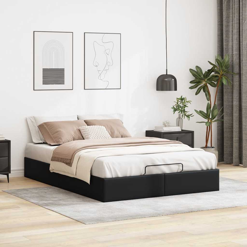 8721158456113_g_en_hd_1 vidaXL Ottoman Storage Bed Frame without Mattress Black Double Faux Leather - Image 3