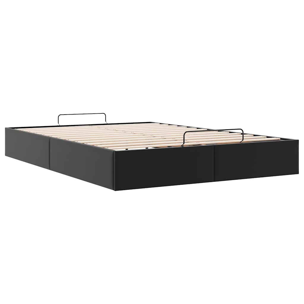 8721158456113_g_en_hd_4 vidaXL Ottoman Storage Bed Frame without Mattress Black Double Faux Leather - Image 6
