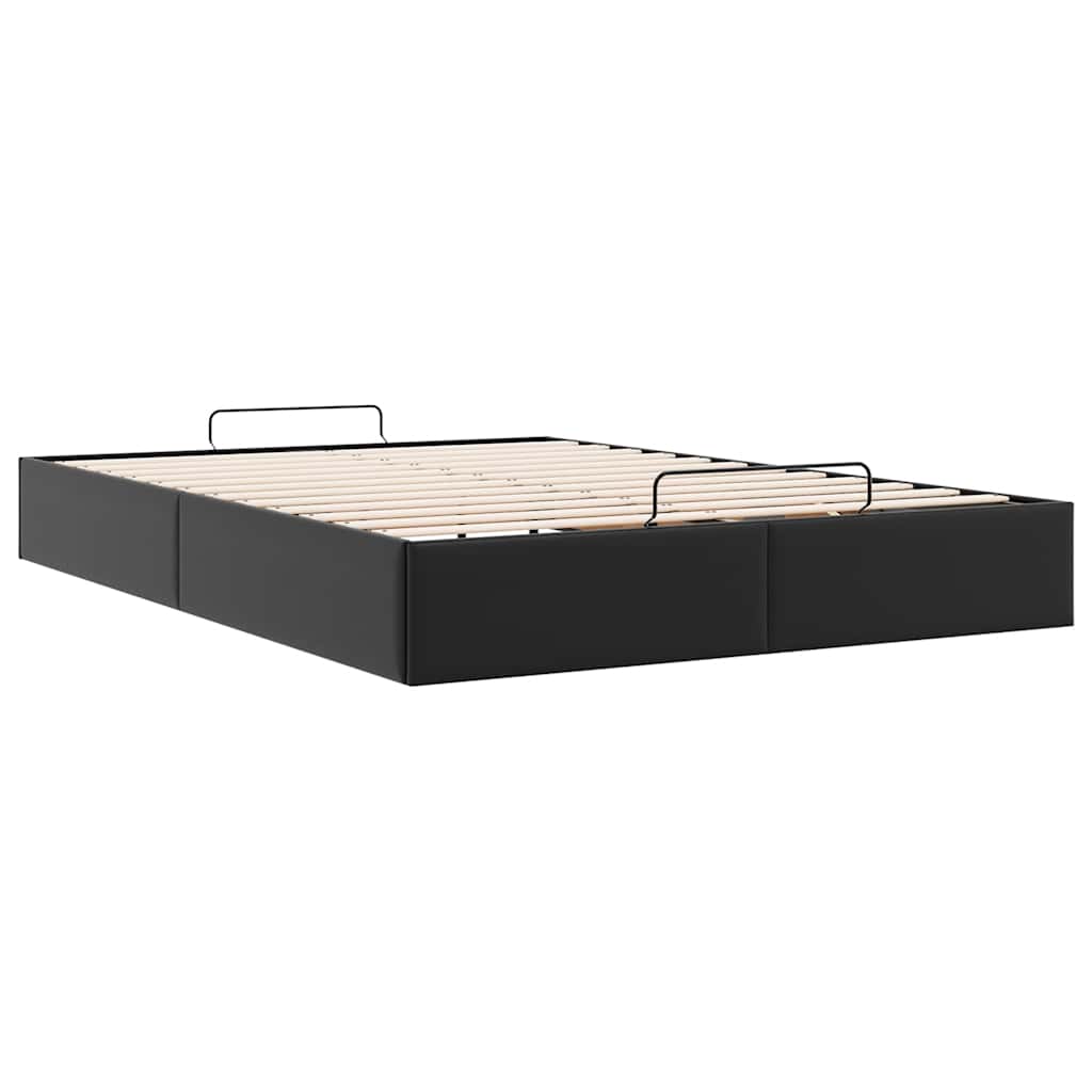 8721158456113_g_en_hd_7 vidaXL Ottoman Storage Bed Frame without Mattress Black Double Faux Leather - Image 9