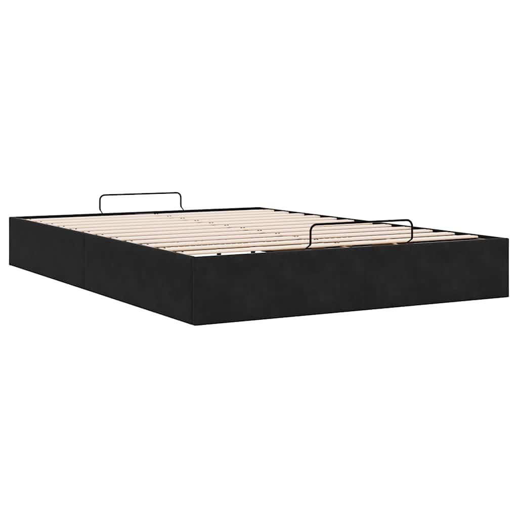 8721158457790_g_en_hd_7 vidaXL Ottoman Storage Bed Frame No Mattress Black Double Velvet - Image 9
