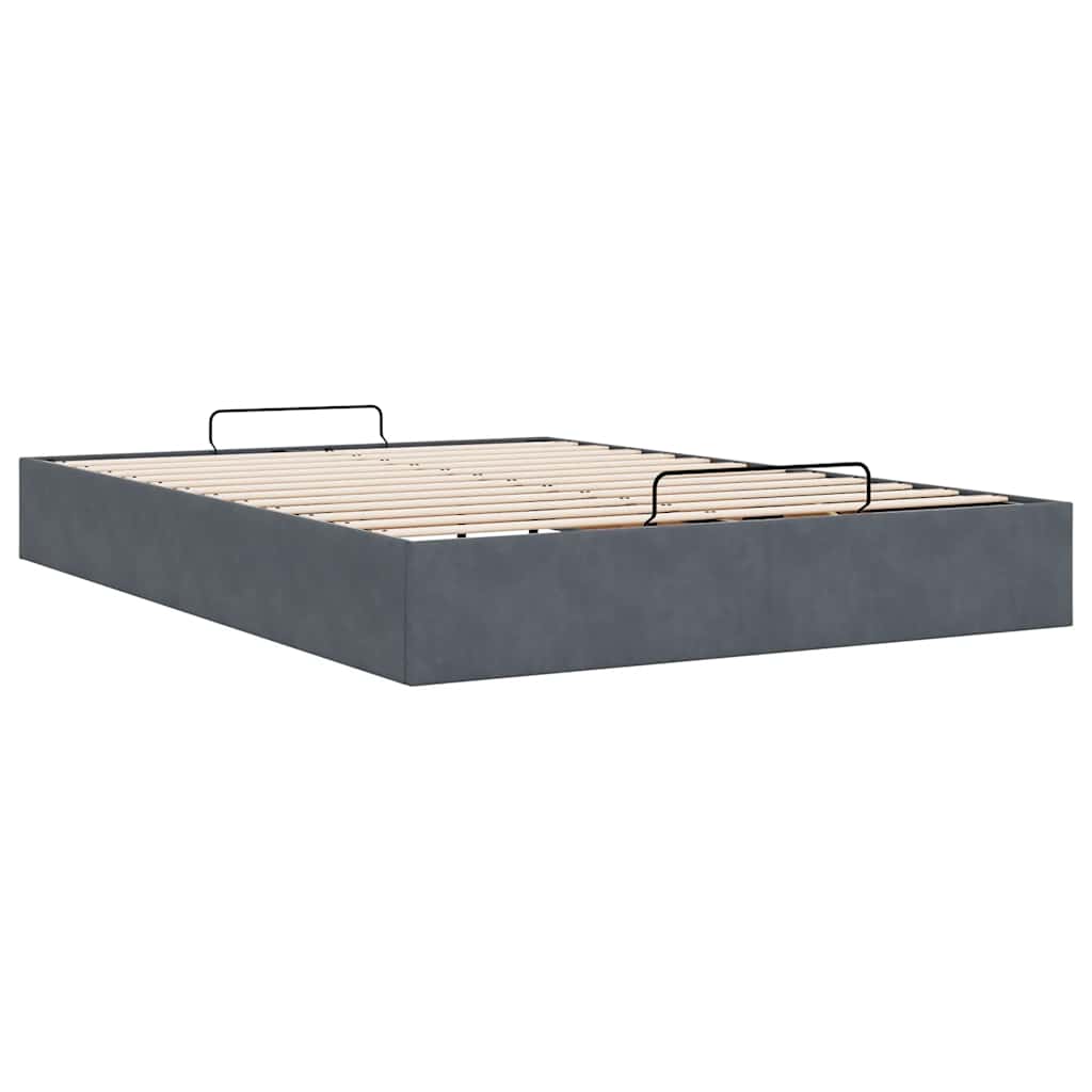 8721158457806_g_en_hd_7 vidaXL Ottoman Storage Bed Frame No Mattress Dark Grey Queen Velvet - Image 9