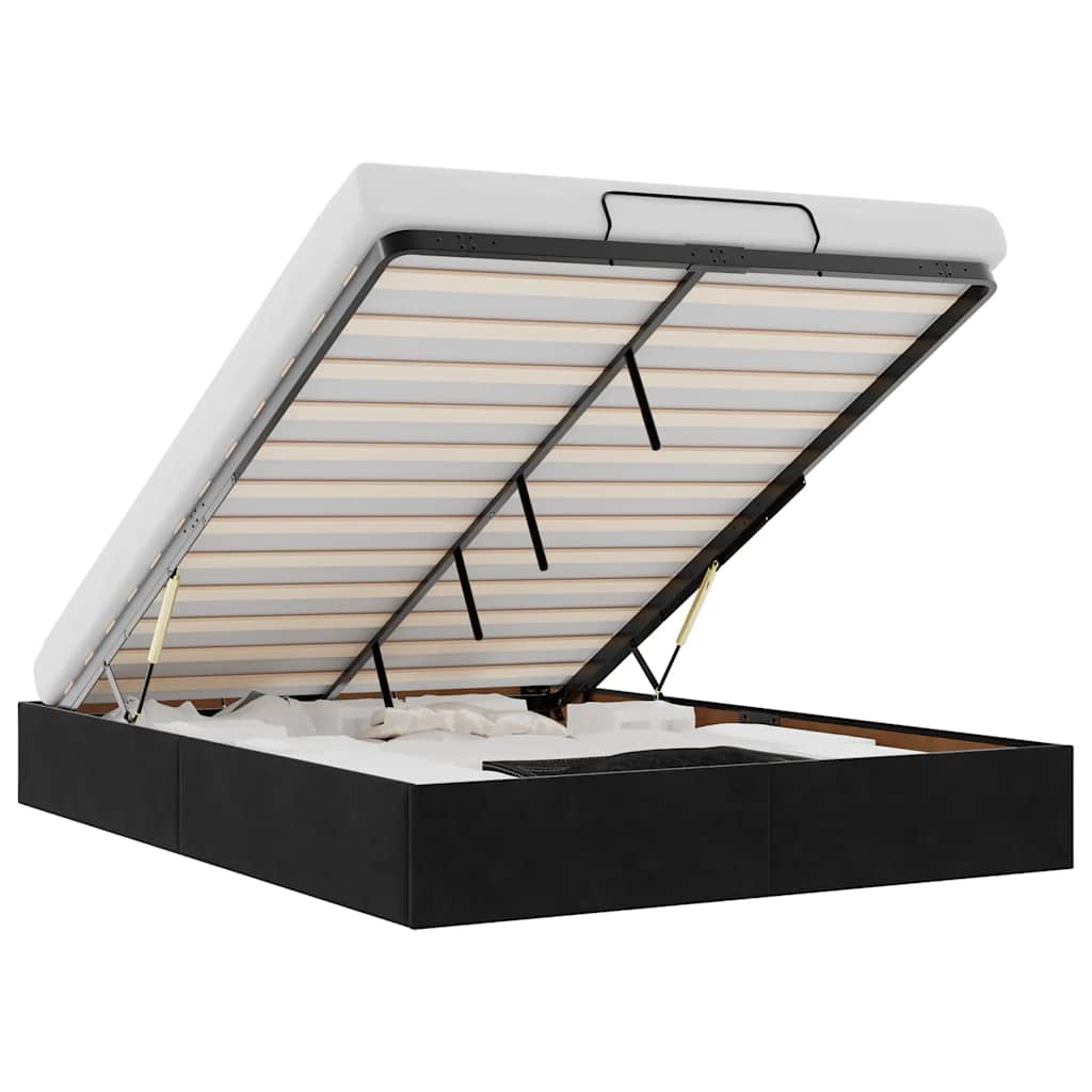 8721158457813_a_en_hd_1 vidaXL Ottoman Storage Bed Frame No Mattress Black Queen Velvet - Image 2