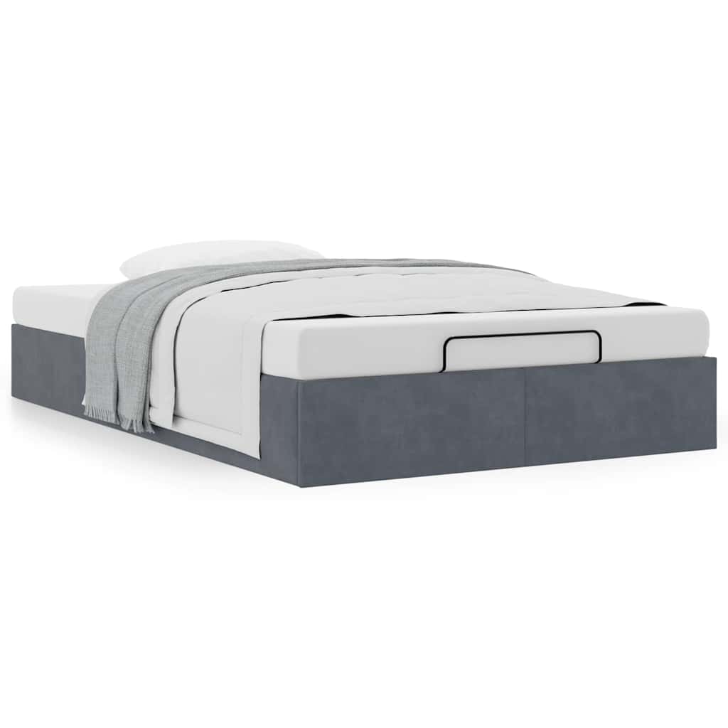 8721158457820_g_en_hd_2 vidaXL Ottoman Storage Bed Frame No Mattress Dark Grey King Single Velvet - Image 4