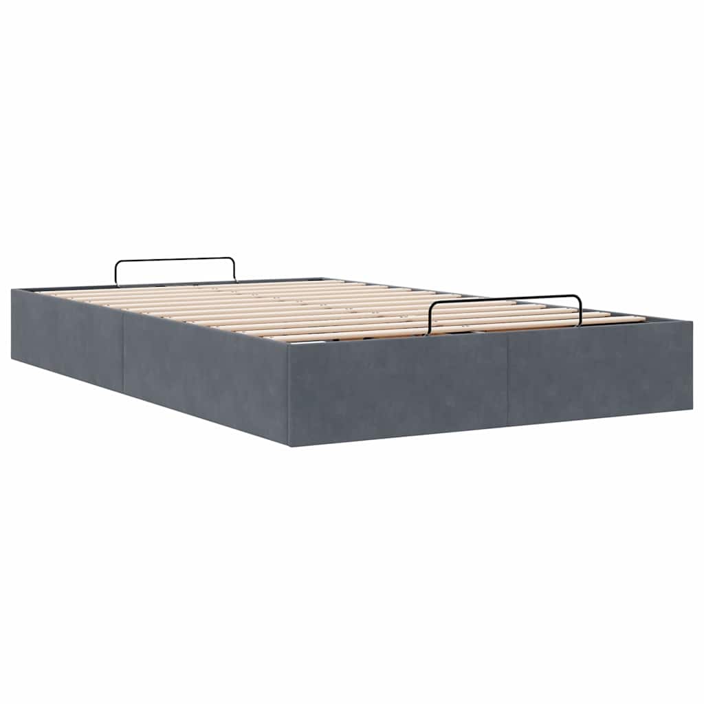 8721158457820_g_en_hd_4 vidaXL Ottoman Storage Bed Frame No Mattress Dark Grey King Single Velvet - Image 6