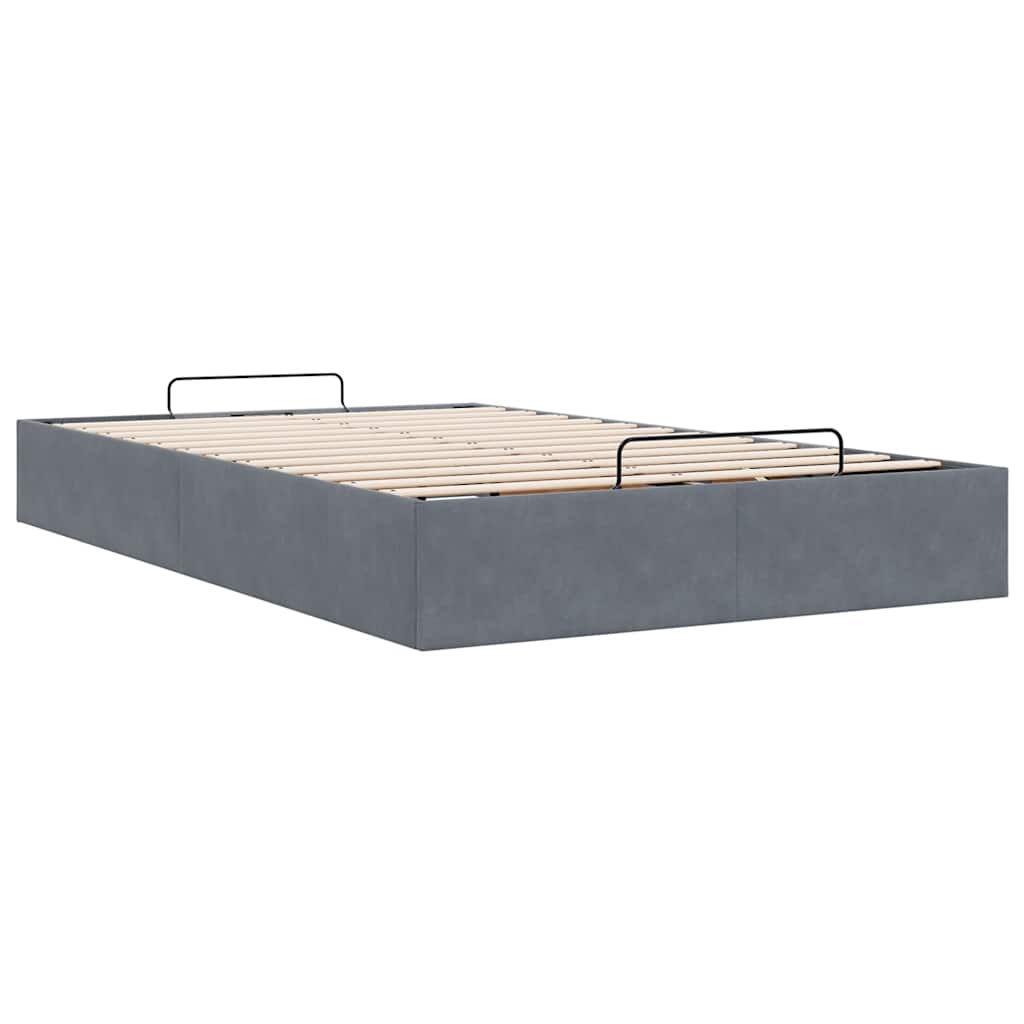 8721158457820_g_en_hd_7 vidaXL Ottoman Storage Bed Frame No Mattress Dark Grey King Single Velvet - Image 9