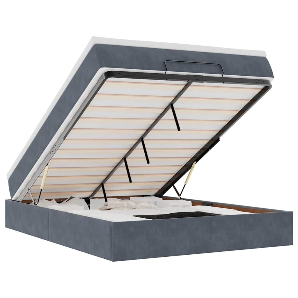 8721158460028_a_en_hd_1 vidaXL Ottoman Bed with Mattress Dark Grey Queen Velvet - Image 2