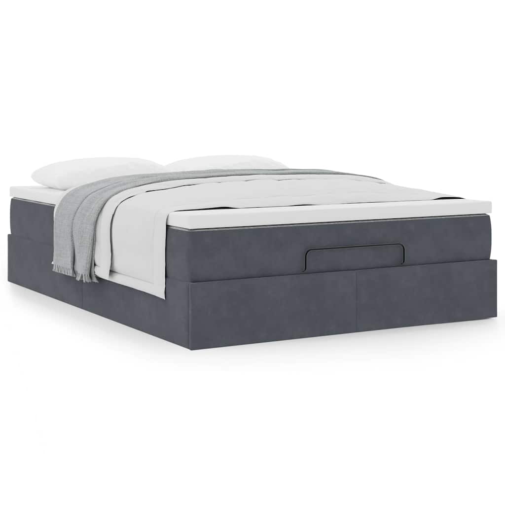 8721158460028_g_en_hd_2 vidaXL Ottoman Bed with Mattress Dark Grey Queen Velvet - Image 4