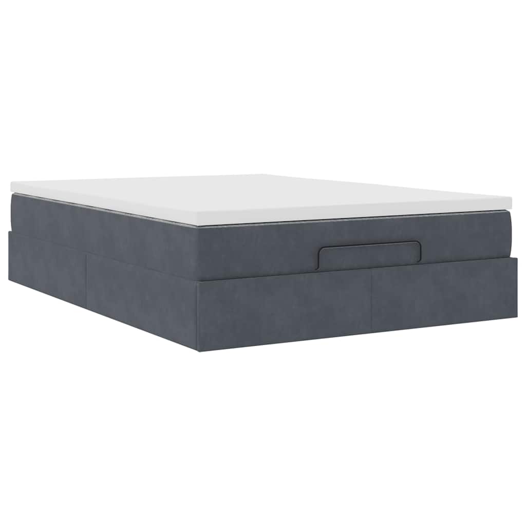 8721158460028_g_en_hd_4 vidaXL Ottoman Bed with Mattress Dark Grey Queen Velvet - Image 6