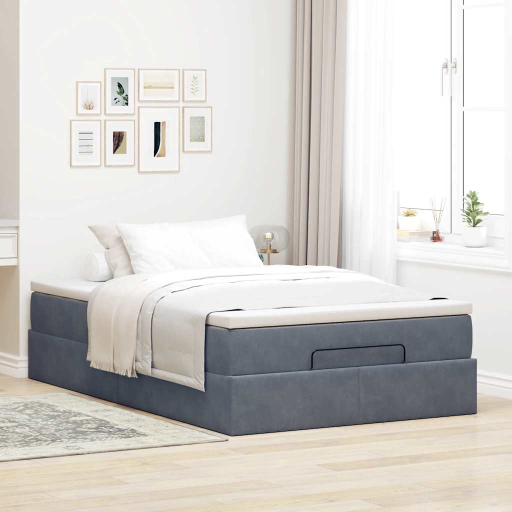 8721158460042_g_en_hd_1 vidaXL Ottoman Bed with Mattress Dark Grey Super Single Velvet - Image 3