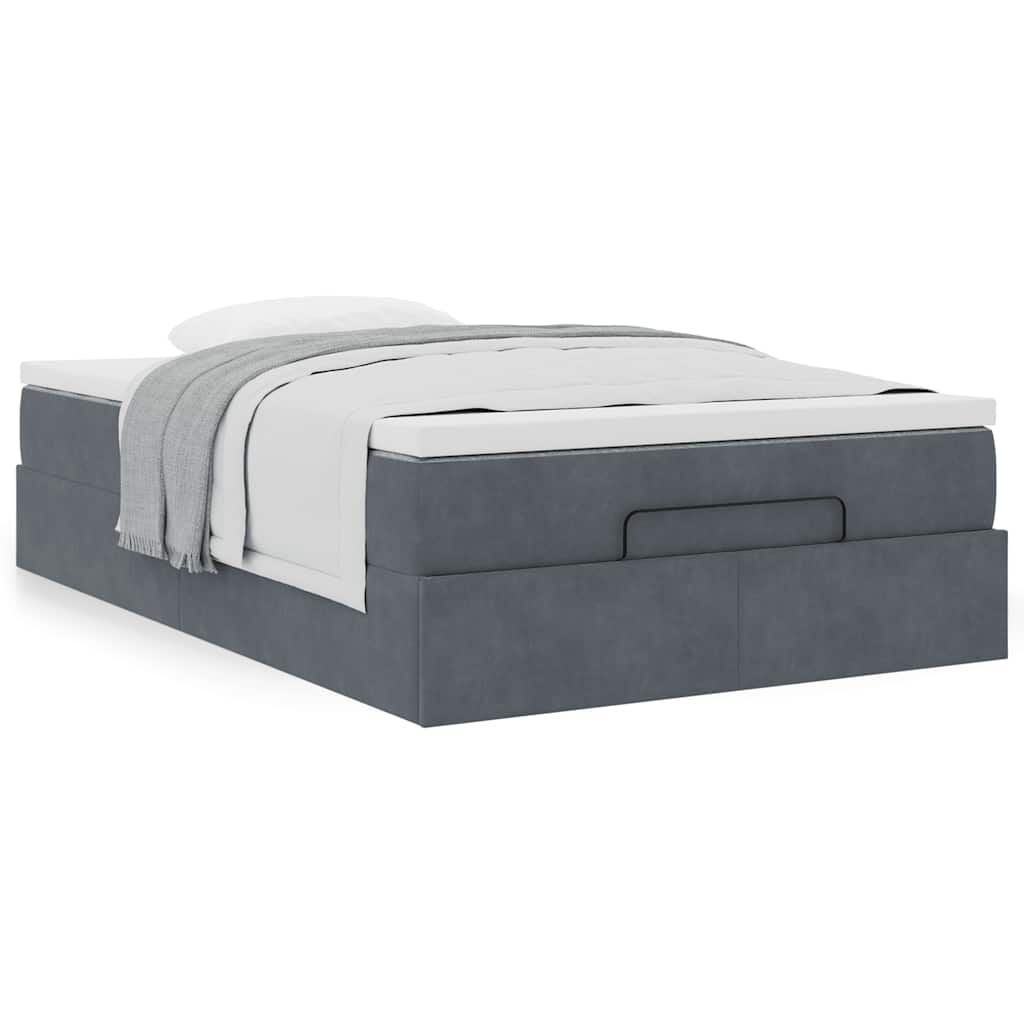 8721158460042_g_en_hd_2 vidaXL Ottoman Bed with Mattress Dark Grey Super Single Velvet - Image 4