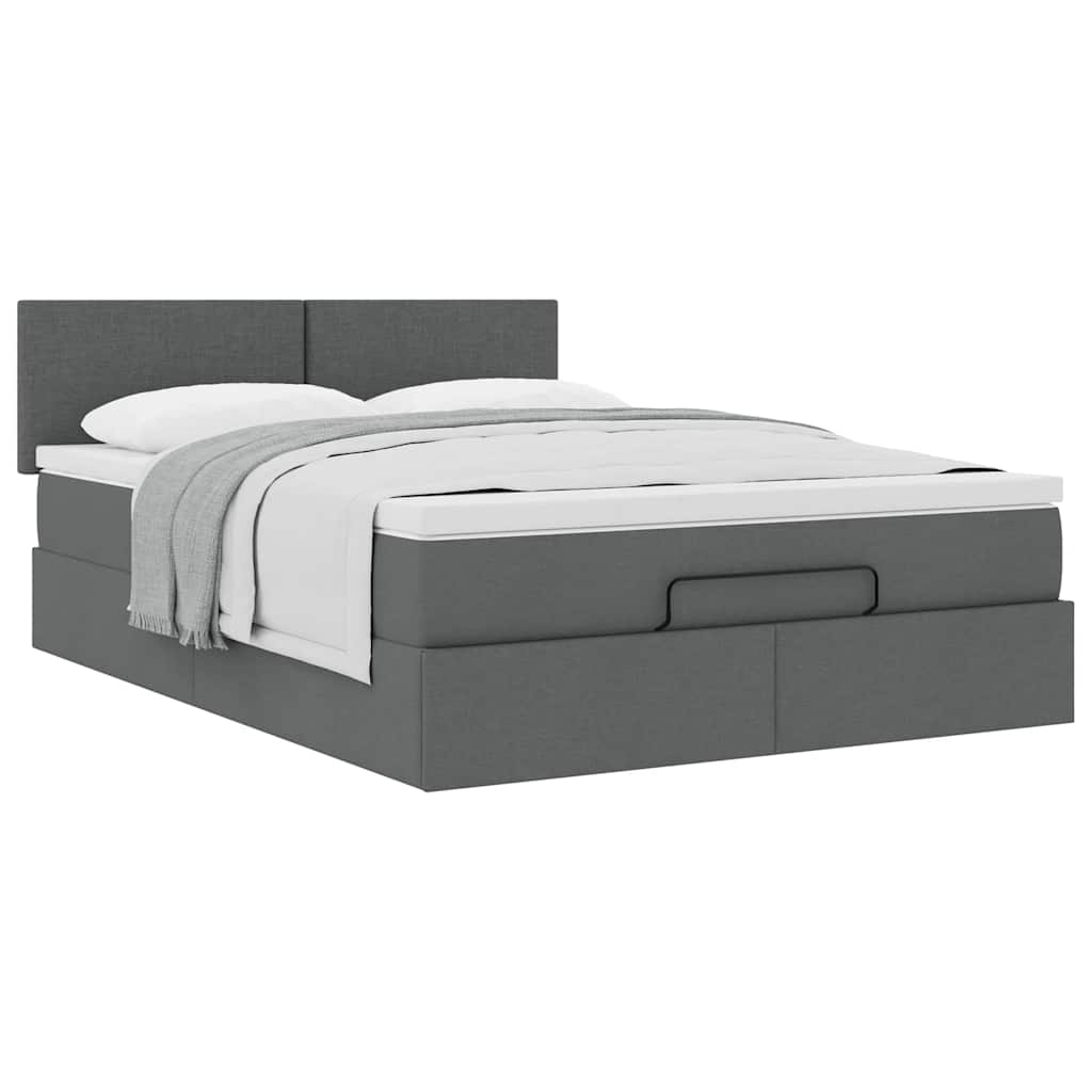 8721158461957_g_en_hd_3 vidaXL Ottoman Bed with Mattress Dark Grey Double Fabric - Image 5