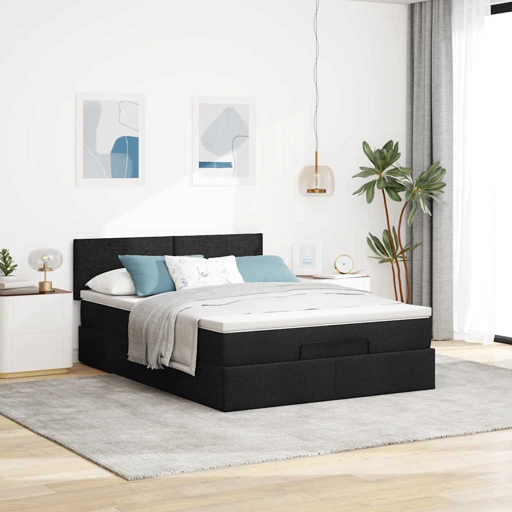 8721158461964_g_en_hd_1 vidaXL Ottoman Bed with Mattress Black Double Fabric - Image 3