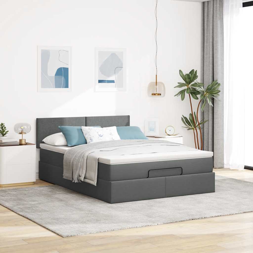 8721158461971_g_en_hd_1 vidaXL Ottoman Bed with Mattress Dark Grey Queen Fabric - Image 3