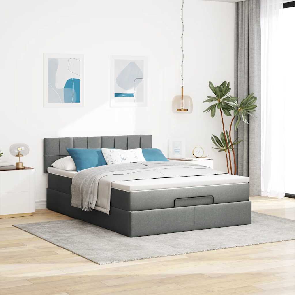 8721158462787_g_en_hd_1 vidaXL Ottoman Bed with Mattress Dark Grey Double Fabric - Image 3