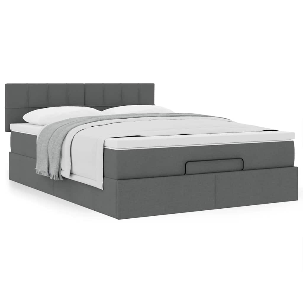 8721158462787_g_en_hd_2 vidaXL Ottoman Bed with Mattress Dark Grey Double Fabric - Image 4
