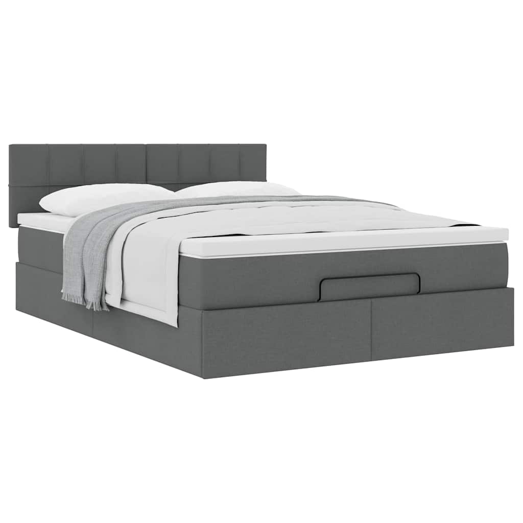 8721158462787_g_en_hd_3 vidaXL Ottoman Bed with Mattress Dark Grey Double Fabric - Image 5