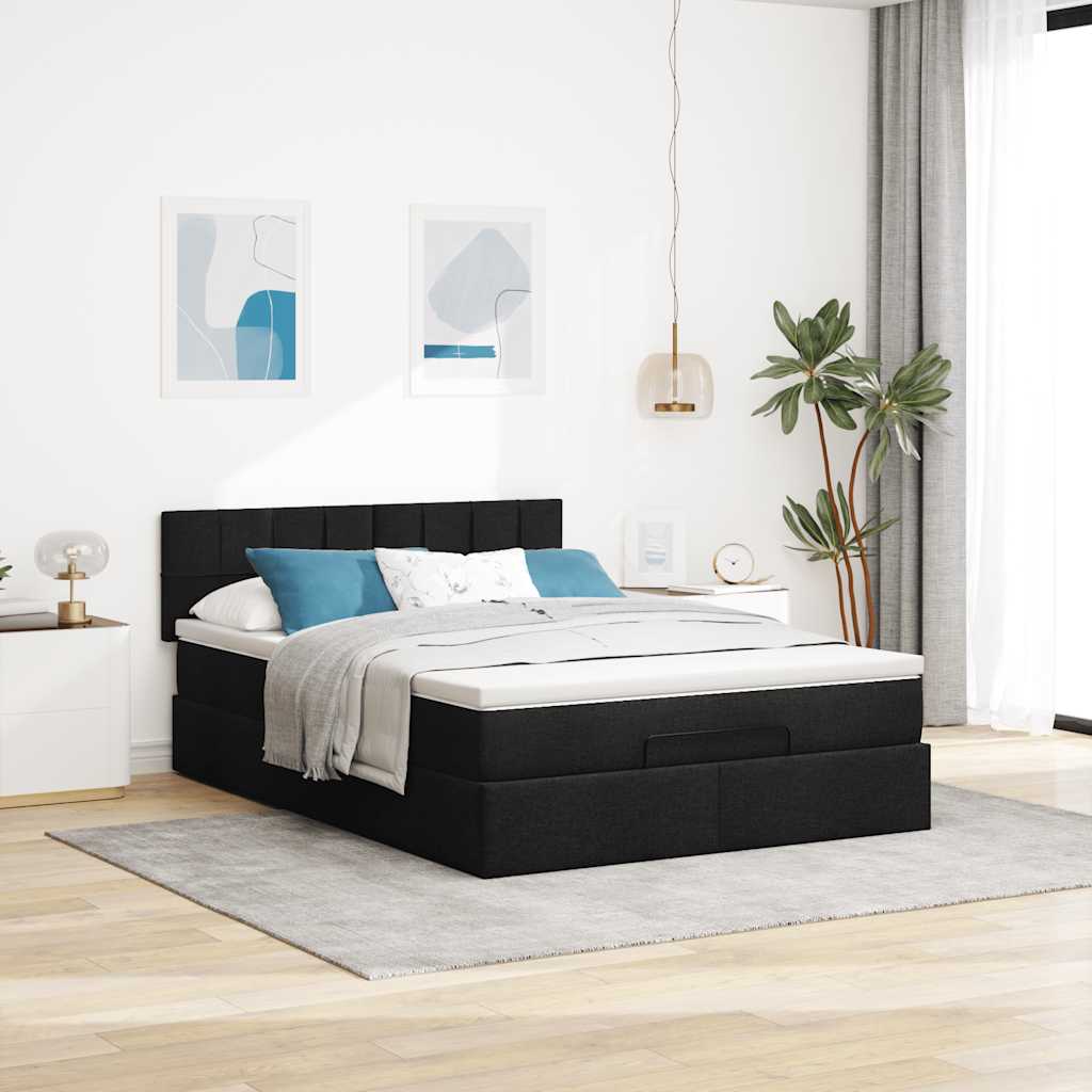 8721158462794_g_en_hd_1 vidaXL Ottoman Bed with Mattress Black Double Fabric - Image 3