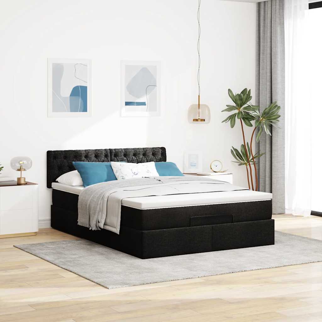 8721158463623_g_en_hd_1 vidaXL Ottoman Bed with Mattress Black Double Fabric - Image 3
