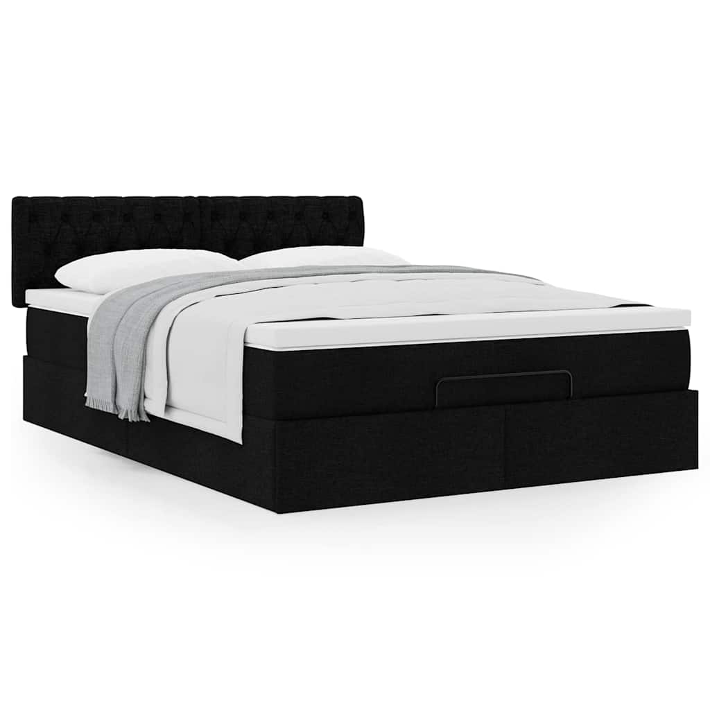 8721158463623_g_en_hd_2 vidaXL Ottoman Bed with Mattress Black Double Fabric - Image 4