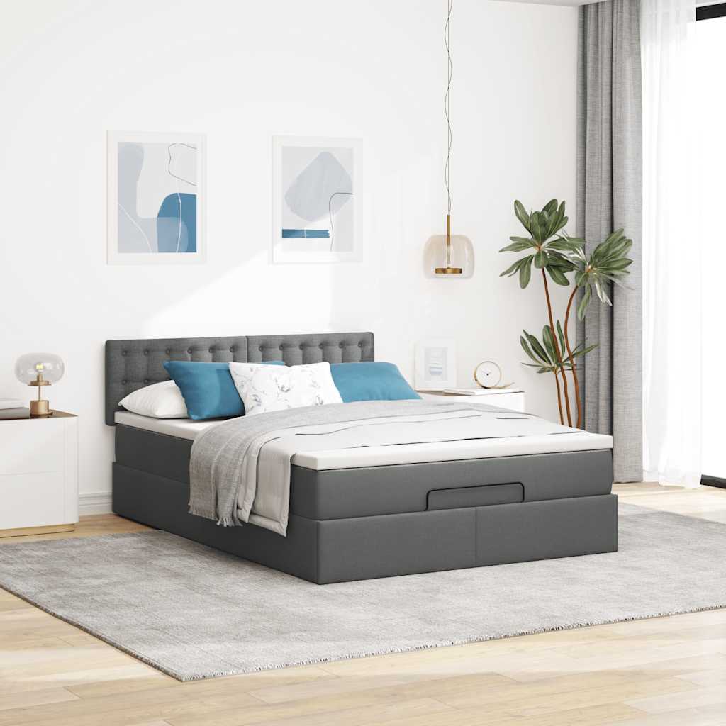 8721158464446_g_en_hd_1 vidaXL Ottoman Bed with Mattress Dark Grey Double Fabric - Image 3
