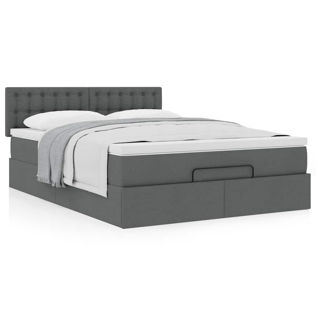 8721158464446_g_en_hd_2 vidaXL Ottoman Bed with Mattress Dark Grey Double Fabric - Image 4