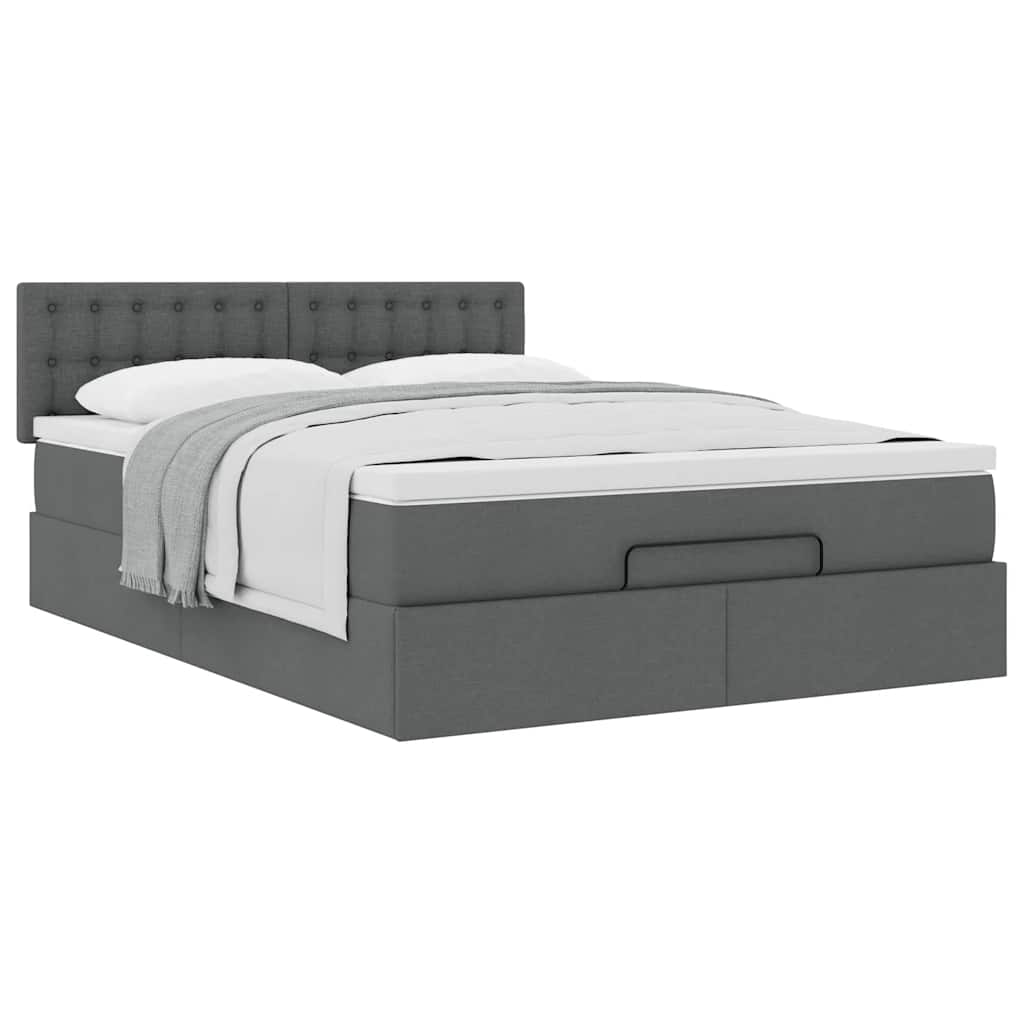 8721158464446_g_en_hd_3 vidaXL Ottoman Bed with Mattress Dark Grey Double Fabric - Image 5