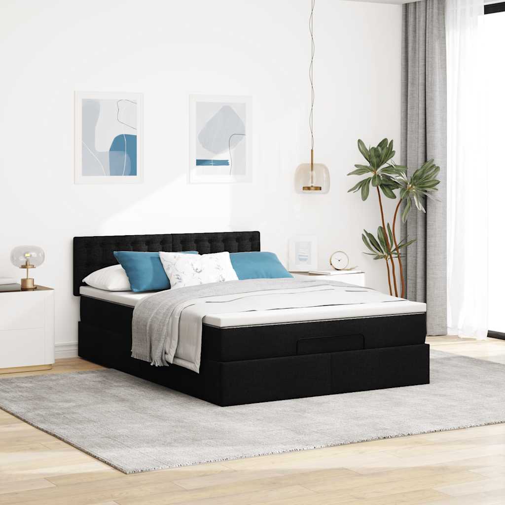 8721158464453_g_en_hd_1 vidaXL Ottoman Bed with Mattress Black Double Fabric - Image 3