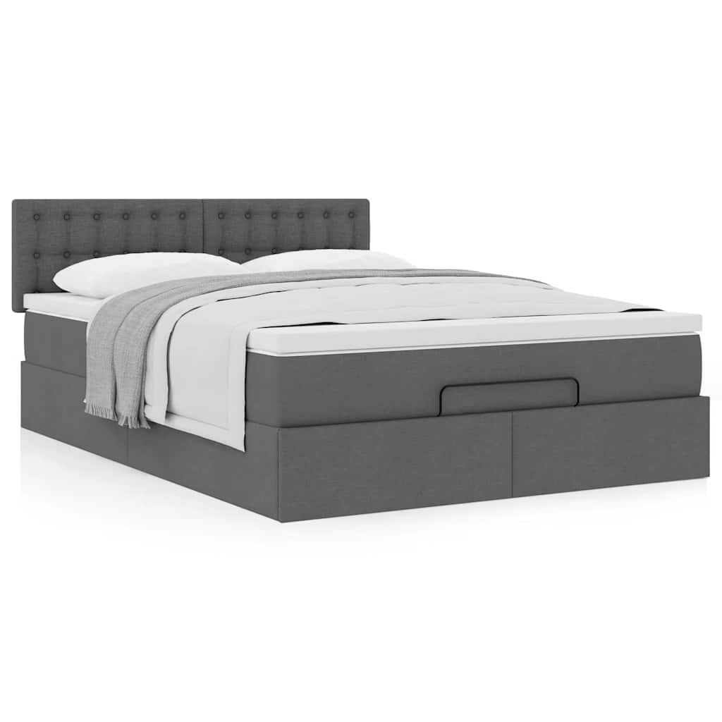 8721158464460_g_en_hd_2 vidaXL Ottoman Bed with Mattress Dark Grey Queen Fabric - Image 4
