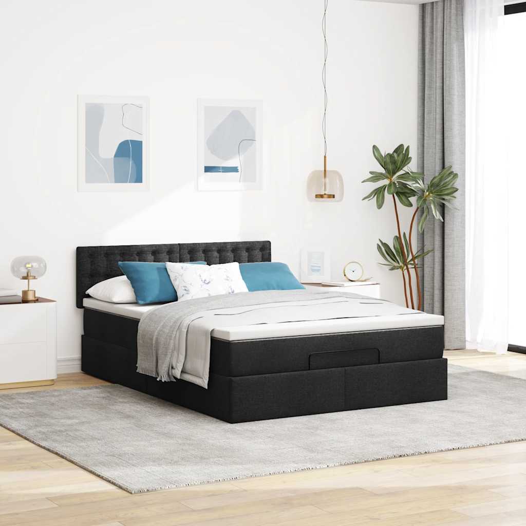 8721158464477_g_en_hd_1 vidaXL Ottoman Bed with Mattress Black Queen Fabric - Image 3