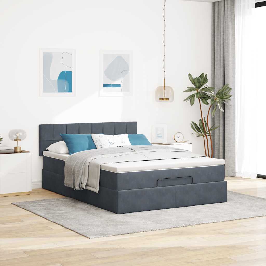 8721158465900_g_en_hd_1 vidaXL Ottoman Bed with Mattress Dark Grey Queen Velvet - Image 3