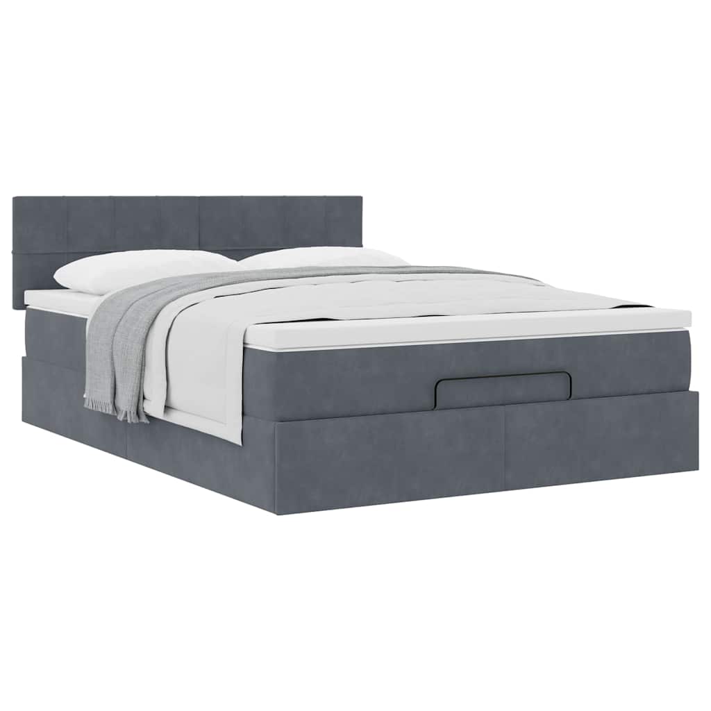 8721158465900_g_en_hd_2 vidaXL Ottoman Bed with Mattress Dark Grey Queen Velvet - Image 4