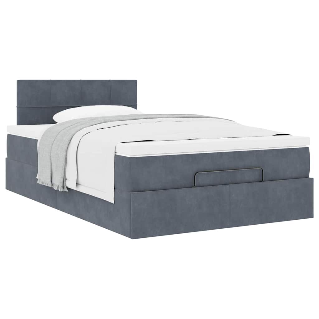 8721158465924_g_en_hd_2 vidaXL Ottoman Bed with Mattress Dark Grey King Single Velvet - Image 4
