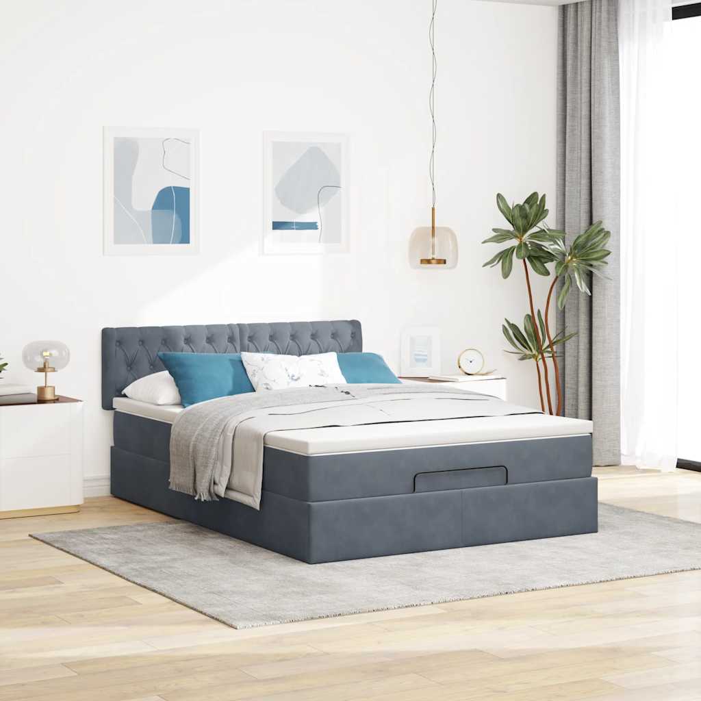8721158466624_g_en_hd_1 vidaXL Ottoman Bed with Mattress Dark Grey Queen Velvet - Image 3