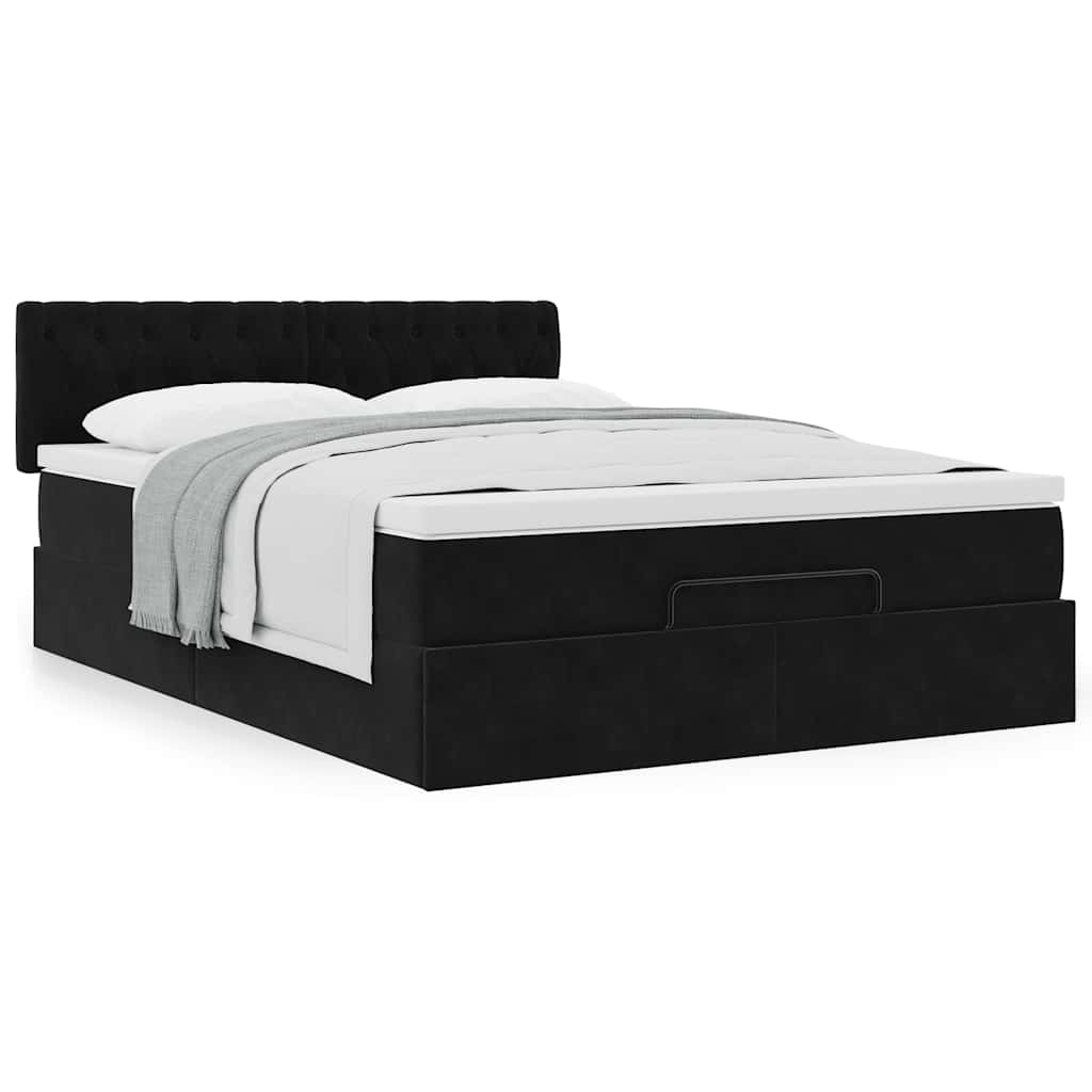 8721158466631_g_en_hd_2 vidaXL Ottoman Bed with Mattress Black Queen Velvet - Image 4