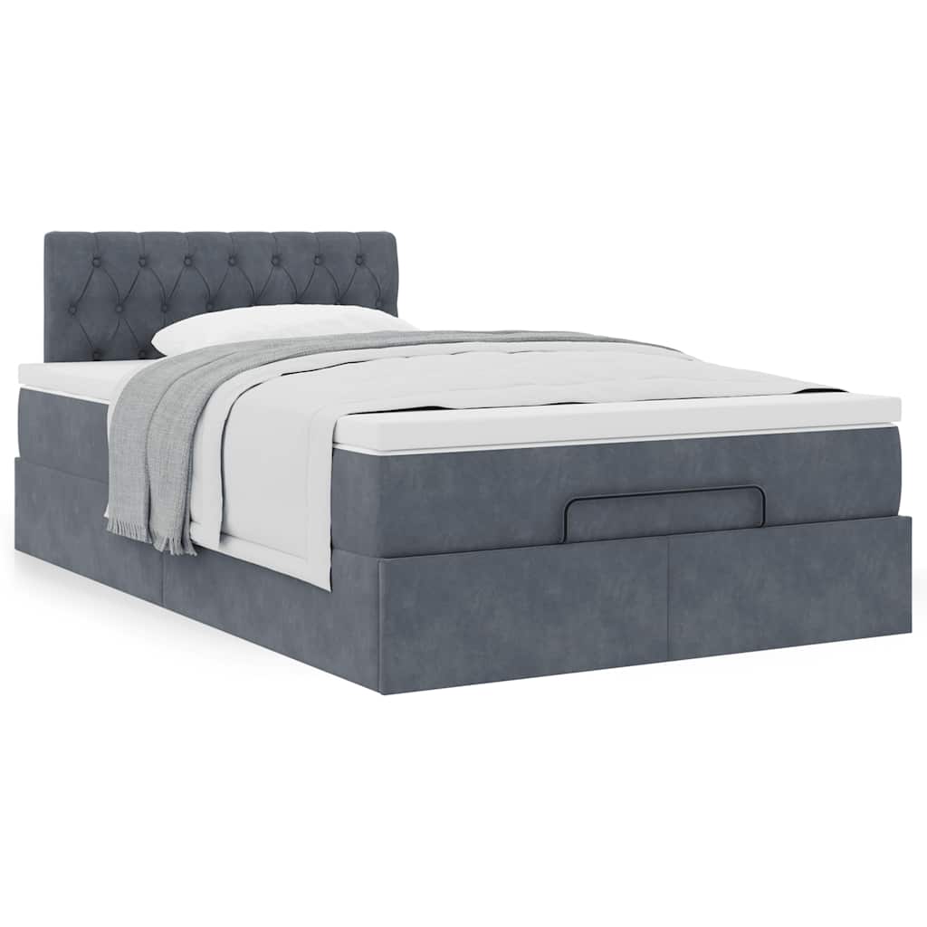 8721158466648_g_en_hd_2 vidaXL Ottoman Bed with Mattress Dark Grey King Single Velvet - Image 4