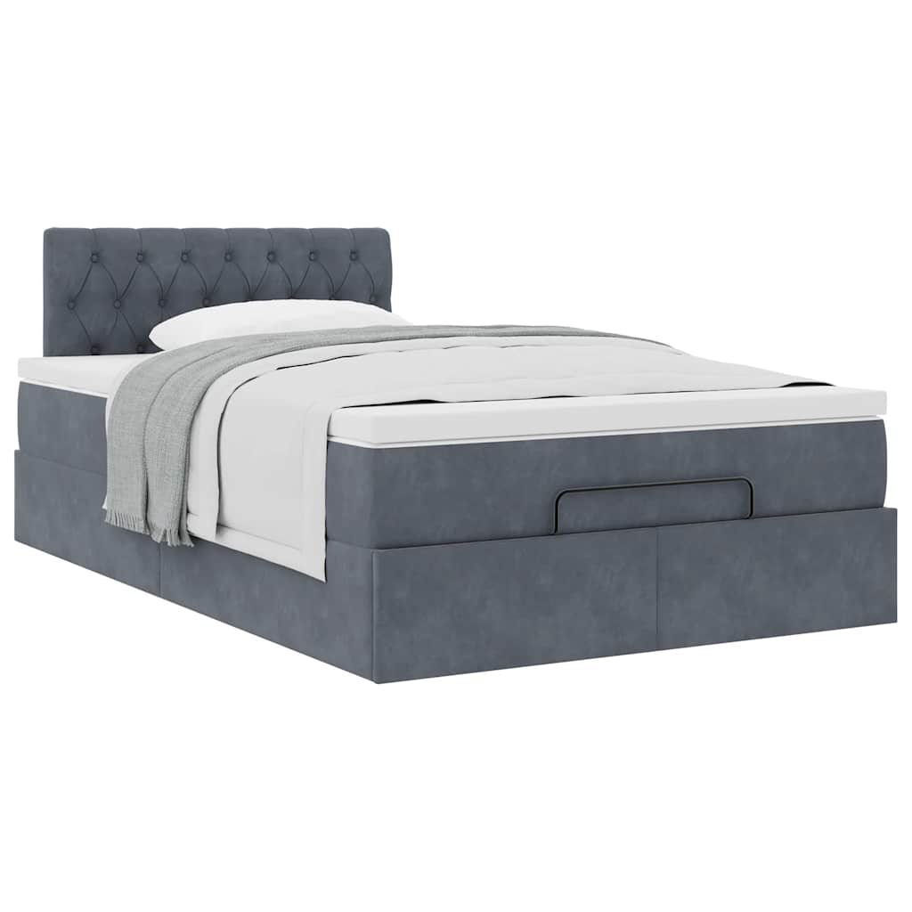 8721158466648_g_en_hd_3 vidaXL Ottoman Bed with Mattress Dark Grey King Single Velvet - Image 5