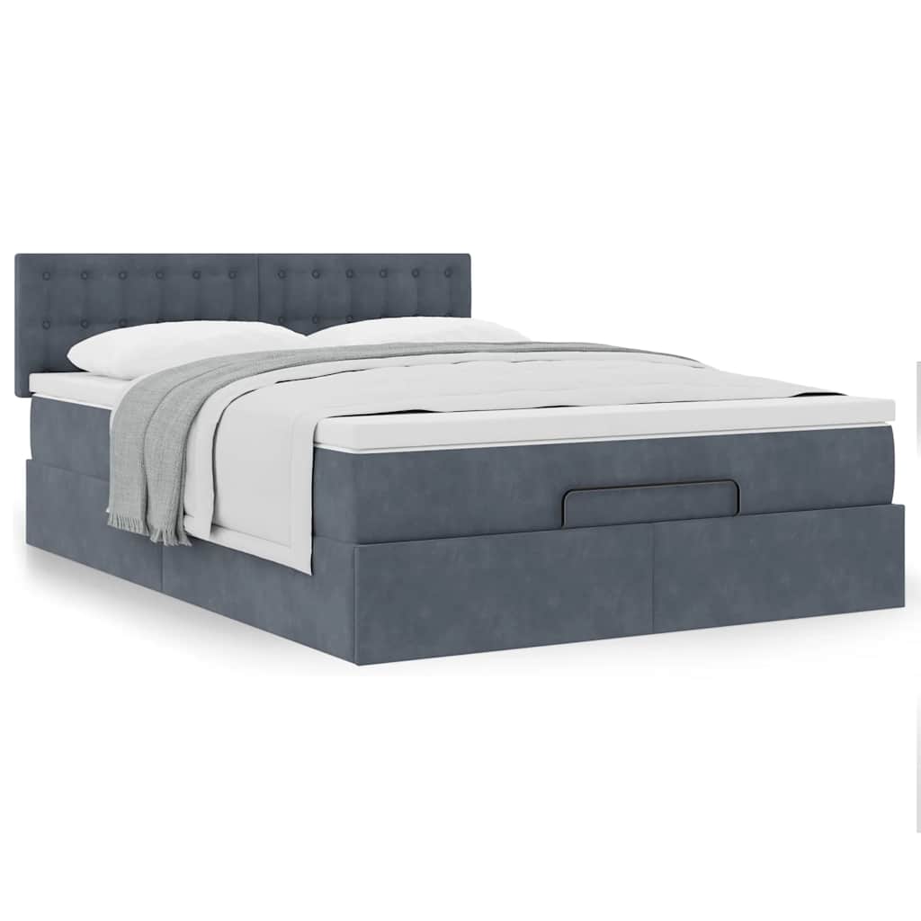 8721158467324_g_en_hd_2 vidaXL Ottoman Bed with Mattress Dark Grey Double Velvet - Image 4