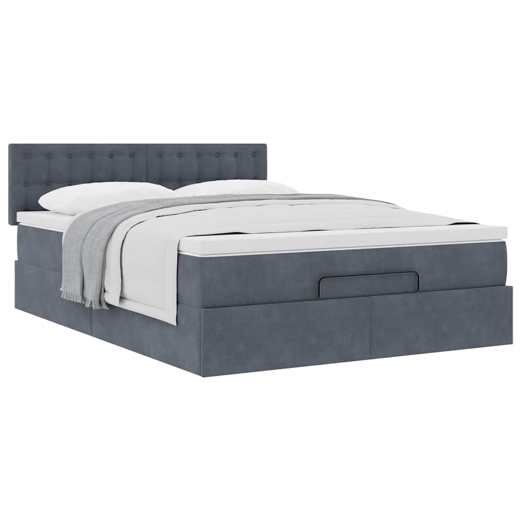 8721158467324_g_en_hd_3 vidaXL Ottoman Bed with Mattress Dark Grey Double Velvet - Image 5
