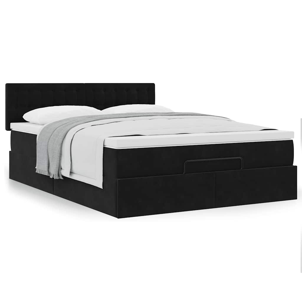 8721158467355_g_en_hd_2 vidaXL Ottoman Bed with Mattress Black Queen Velvet - Image 4