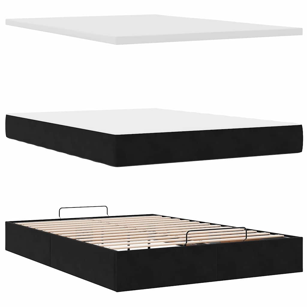 8721158467355_g_en_hd_6 vidaXL Ottoman Bed with Mattress Black Queen Velvet - Image 8