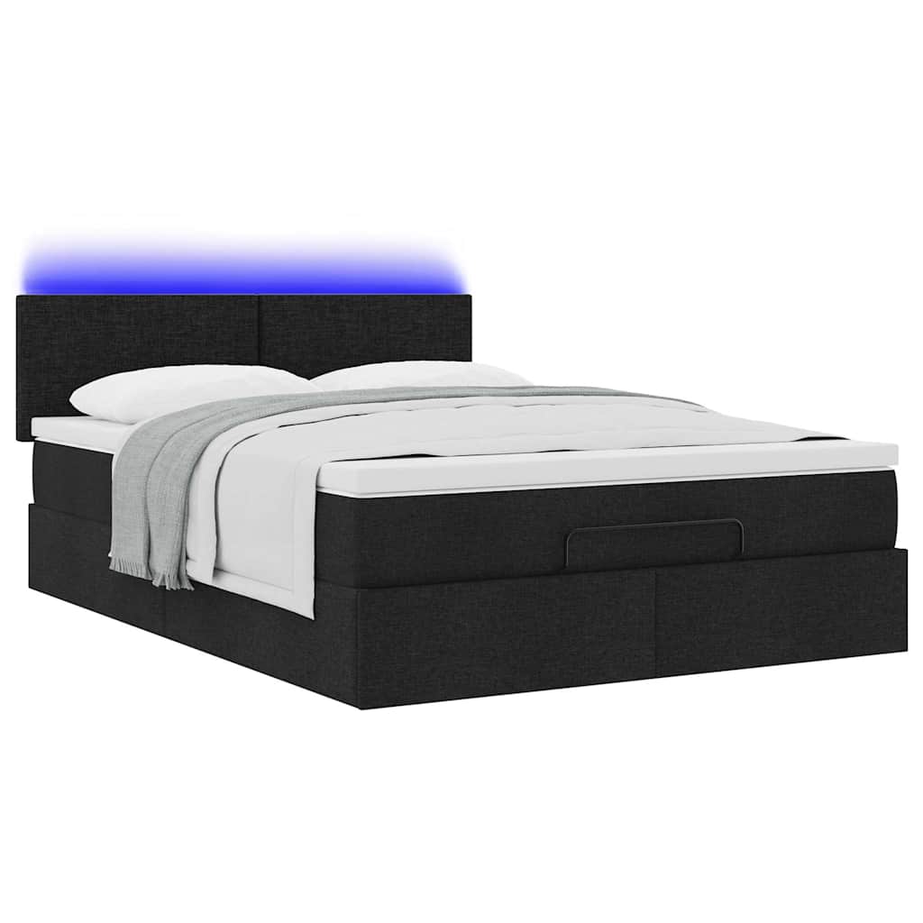 8721158470478_g_en_hd_4 vidaXL Ottoman Bed with Mattress & LEDs Black Queen Fabric - Image 6