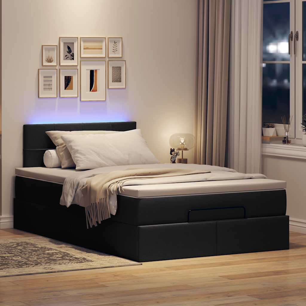 8721158471321_g_en_hd_1 vidaXL Ottoman Bed with Mattress & LEDs Black King Single Fabric - Image 3