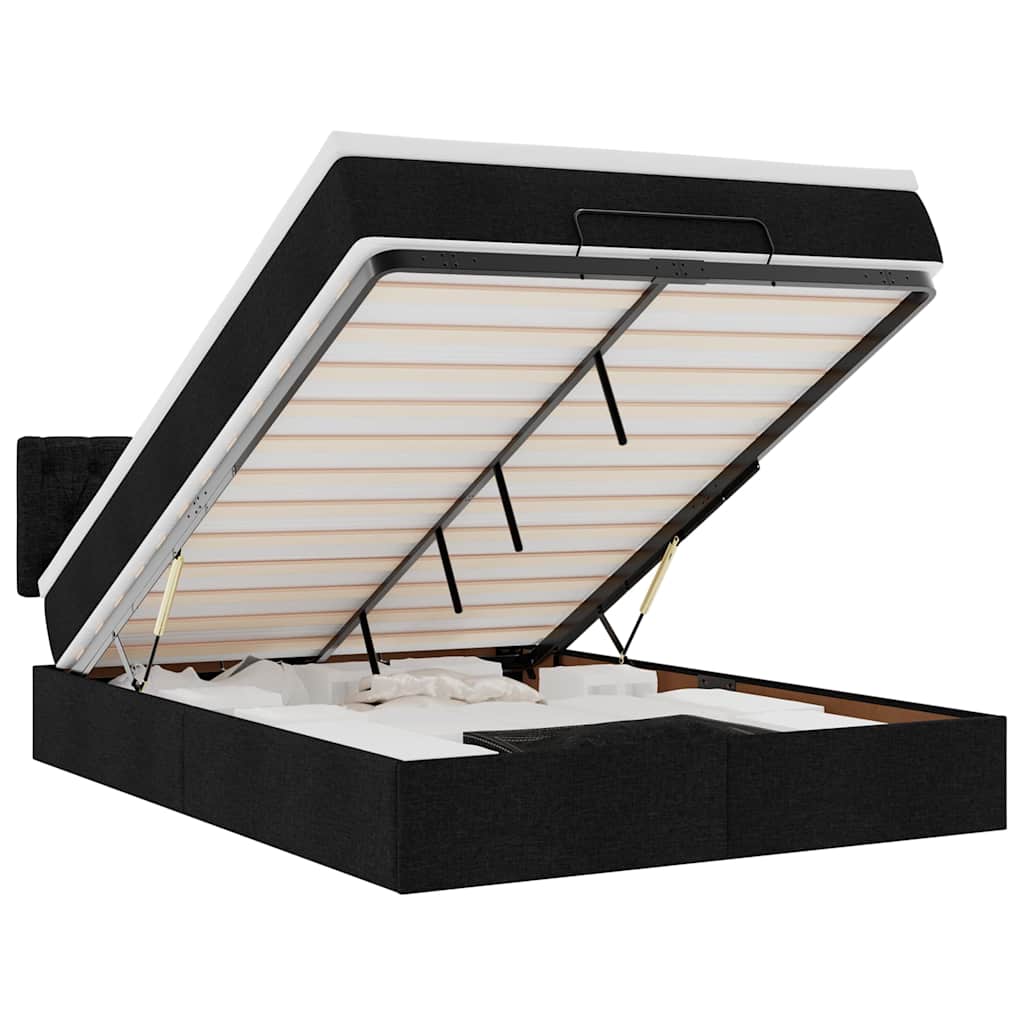 8721158472113_a_en_hd_1 vidaXL Ottoman Bed with Mattress & LEDs Black Double Fabric - Image 2