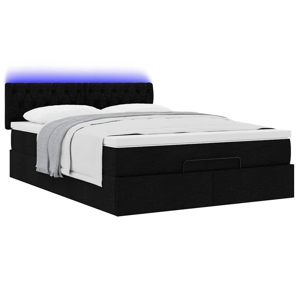 8721158472113_g_en_hd_3 vidaXL Ottoman Bed with Mattress & LEDs Black Double Fabric - Image 5