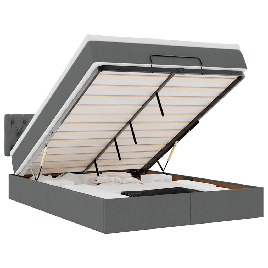 8721158472120_a_en_hd_1 vidaXL Ottoman Bed with Mattress & LEDs Dark Grey Queen Fabric - Image 2