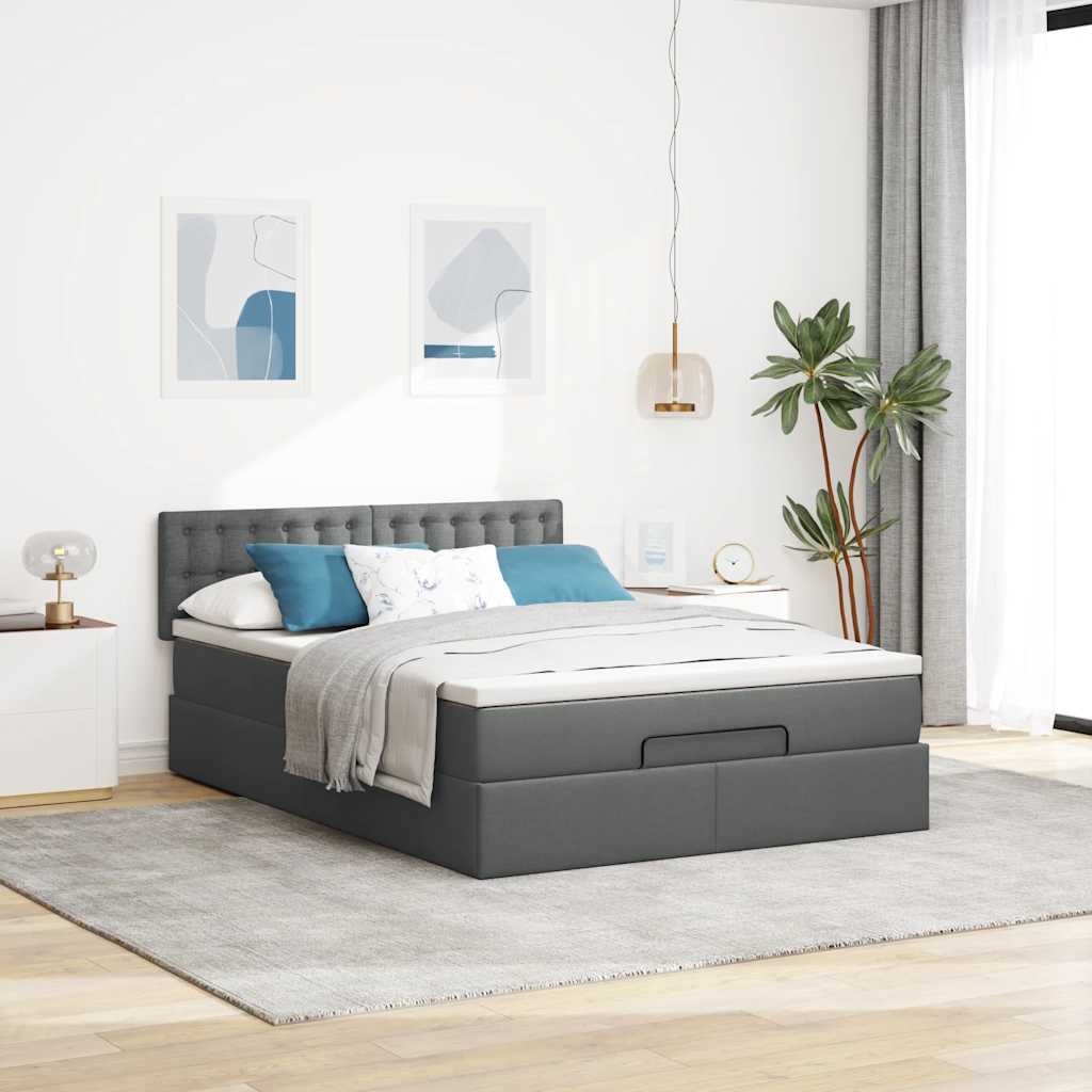 8721158472953_g_en_hd_2 vidaXL Ottoman Bed with Mattress & LEDs Dark Grey Queen Fabric - Image 4